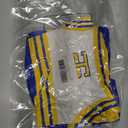 Yruiz Girls Halloween Cheerleader Costume Uniform Crop Top with Skirt Outfit (3-4Y, Blue)