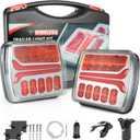 Wireless Trailer Lights Kit, Magnetic LED Tail Light for Trailer, IP67 Waterproof, Rechargeable Turn Signals Portable Brake Lights for Running Stop Towing Truck Tow Camper Boat RV Caravan