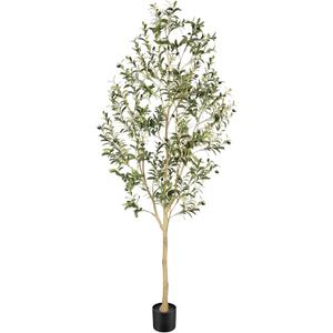 Realead Faux Olive Tree 7ft with Authentic & Realistic Appearance
