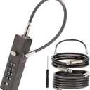 4-Digit Combination Cable Lock with 3 Steel Cables (9"/24"/47") - Secure Reset Only with Current Code - for Bike, Luggage, Gate, Shed, Cabinet - Black, 1 Pack