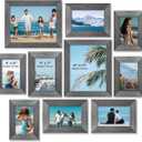TWING Collage Picture Frames Wall Decor 10 Pack, Gallery Wall Grey Picture Frame Set for Wall or Tabletop Display, Multi Sizes with Two 8x10, Four 5x7, and Four 4x6 Photo Frames