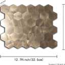 10pcs Peel & Stick Mosaic Wall Stickers - Waterproof/Anti-Skid/High Temp Resistant Decals, Multi-Purpose Removable Decoration for Kitchen Backsplash, Bathroom&Office (10, Copper)