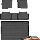 Floor Mats & Cargo Liner for Mitsubishi Outlander Sport 2011-2025 2026, All Weather Automotive TPE Floor Liners Set Anti-Slip Waterproof Accessories (Car Mats+Trunk Mat) Black