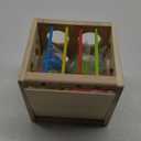 Coogam Wooden Montessori Toys for Toddlers, Shape Sorting Cube Fine Motor Skills Game for Year Old 18 Month+ Baby Boys Girls Gift