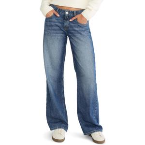 Low-Rise Baggy Wide-Leg Jean, Dark WASH, 10S