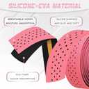 BUCKLOS Bike Handlebar Tape Silicone Bar Tape for Road Bike Comfortable Bicycle Handlebar Tape EVA Bike Grip 2 Pcs Bicycle Drop Bar Wraps Pink-Black