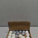 Mini Glitter Christmas Ball Ornament Xmas Tree Decorations Miniature Plastic Hanging Balls for Christmas Tree Holiday Decor (Silver, White)