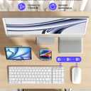 seenda Bluetooth Keyboard and Mouse Combo for Mac, SKM64-2 Rechargeable Silent Wireless Keyboard Mouse Compact Slim, 3 Multi-Device Connection, Compatible for Mac MacBook Pro/Air iPad, White Silver