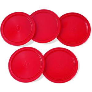 Pack of 5 Red 2-inch Mini Air Hockey Table Pucks