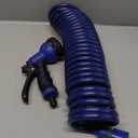 SpringHose Marine 3/8in Inside Diameter x 15ft Salt Water Resistant Hose Boat Hose Coil Polyurethane - Premium and Lightweight Marine Washdown Hose for Boat Saltwater - Made in Canada, Blue