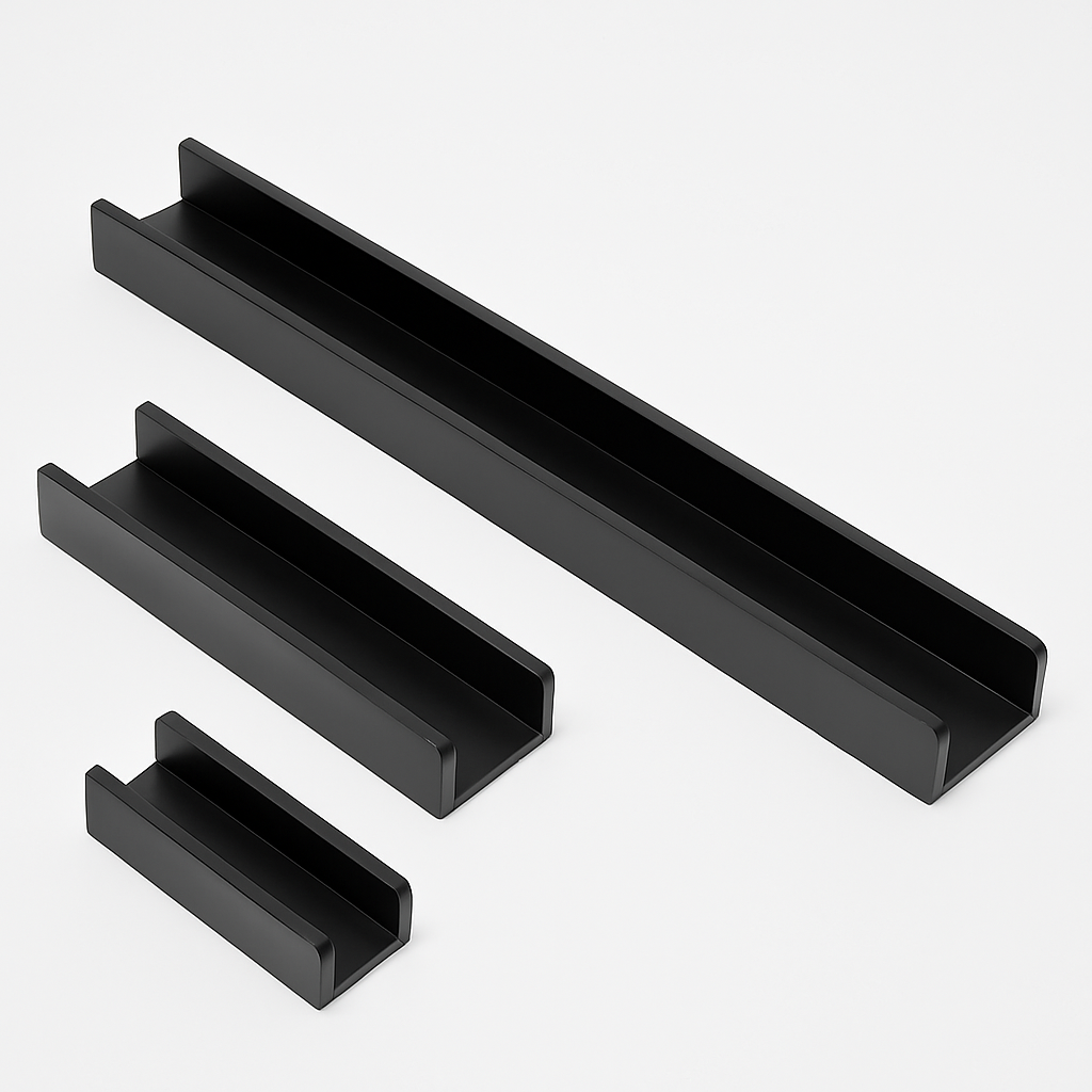 Floating Shelves Set of 3 – Black Metal Wall Mounted Shelves for Bathroom, Bedroom, Living Room, Office – Sizes 30", 24", 18"