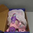 Kids Roller Skates for Beginners - ZOOBLISS Toddler Roller Skates for Boys and Girls Ages 3-7 with Light-Up Wheels & 4 Adjustable Sizes, Tri-Wheel Training Skates for Kids (S-Small(11C-1Y US), Unicorn Rainbow)