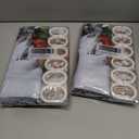 2 x JAWO Winter Shower Curtain Snow Forest Woodland Deer Rustic Farmhouse Wildlife Cabin Nature Scenery Waterproof Polyester Fabric Christmas Shower Curtains 72x72 Inch (Grey)