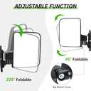 Universal Tractor Mirrors, Strong Magnetic Side Mirrors for Tractors, Forklifts, Lawn Movers, Lift Trucks, Golf Cart, Compatible with John Deere, Kubota and more, 2pcs (left and right). 