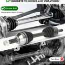 Pair (2) Front CV Axle Shaft Assembly fits for Nissan Rogue (AWD Only) 2.5L 2008-2013, for Rogue Select (AWD Only) 2.5L 2014-2015 NOT for FWD Driver & Passenger Side