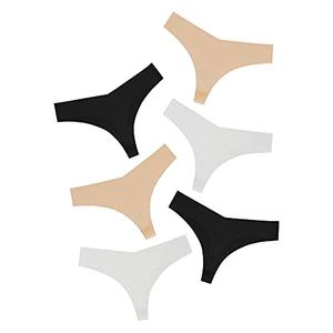 DEANGELMON Seamless Thongs for Women No Show Thong Underwear Women Comfortable Multiple Pack (M)