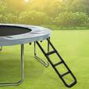 Eurmax USA Universal Trampoline Ladder,240 lbs Capacity,3 Skid-Proof Safety Wide Steps,UV-Resistant Steel Stairs for Kids/Children,Universal Hook Fit,Trampoline Stairs Accessories for Children/Kids