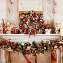 30 Pcs Christmas Tree Decorations Velvet Kit Include 3.15 Inches Assorted Christmas Velvet Balls 8 Inches Vintage Ribbon Bows Flocked Ornaments for Xmas Tree Garland Wreath Decor Holiday Party Supply