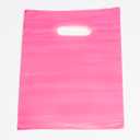 9x12 Hot Pink Die Cut Handle Plastic Shopping Bags 100 pcs