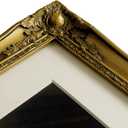 Vintage Gold Ornate Baroque Carved Wood Picture Frame with Mat (Gold, 22x28)