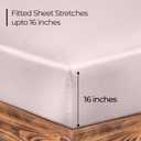 ROYALE LINENS 300 Thread Count 100% Long Staple Combed Cotton Fitted Sheet Full - Super Soft Deep Pocket Bottom Sheet - Fitted Sheets Only - Elastic Sheets (Full, Lavender)