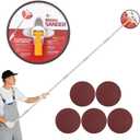 Drywall Pole Sander,Radial Sander,Professional 80" Drywall Sander with Extension Pole, 360 Rotatable Head for Smooth Finishing on Walls & Ceiling, 5-Piece Sanding Discs (80, 100, 120, 180, 240 Grit)