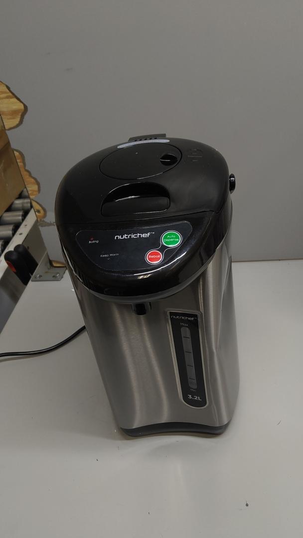 NutriChef 5.2 Qt Electric Water Kettle, Portable, Quick Heating, 5 Liter Digital Kettle with 5 Temperature Settings, Safety Lock, Stainless Steel, 3 Dispensing Options, 8.46" x 11.2" x 16.5"