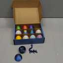 Enjoyjoy 12PCS 3D Printed Dragon Eggs, Prefilled Easter Eggs for Easter Basket Stuffers, Unique Surprise 3D Printed Animals Fidget Toy, Ideal Easter Basket Essentials for Kids Girls Boys Gifts