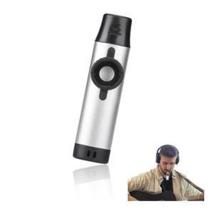 YAFIYGI Kazoos For Adults Kids Professional Metal Kazoo Adjustable Tone with Five Diaphragms Flute Mouthpiece Cover and Sling Design Ideal for Music Lovers Diaphragms(White Kazoo)