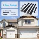 Magnetic Garage Door Hardware,Garage Door Magnetic Decorative Hardware 8 Hinges + 4 Handles for Iron Door,Easy Install,Durable & Waterproof (Classics Style,2 Pack)