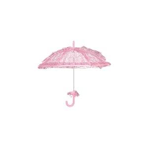 Solnique Mini White/Pink Lace Parasol with Floral Gloves, Vintage Lace Umbrella for Wedding Decor, Tea Party & Photography Props