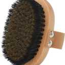 OWIIZI Copper Dry Brushing Body Brush with Ion Charged Copper Soft Bristles Antiskid Wooden Exfoliator Massage Body Scrubber