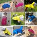 Waterproof Dog Raincoat, Adjustable Reflective Lightweight Pet Rain Clothes with Poncho Hood (Large, Yellow)