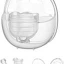 Wearable Breast Pump Accessories, Replacement Pump Parts Flange 24mm, Duckbill Valve, Silicone Diaphragm, Milk Collector Cup Compatible with MOMMED S18 S21