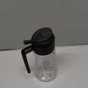 TrendPlain 16oz/470ml Glass Olive Oil Sprayer for Cooking 2 In 1 Olive Oil Dispenser Bottle for Kitchen Gadgets and Air Fryer Accessories, Salad, BBQ - Black