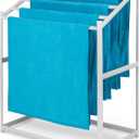 Coast Modern Pool Towel Rack  Choose Your Color - Outdoor & Indoor 5 Beach Towel PVC Drying Rack (White)