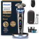 Philips Norelco Shaver i9000 Prestige Ultra, Wet & Dry Electric Shaver, Dark Slate, SenseIQ Pro Technology, Triple Lift & Cut System, 360 Rotating NanoTech Precision Blades, Quick Clean Pod, XP9402/86