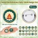18 Pcs Camping Bachelor Party Badge Set Bachelorette Camp Party Favors Last Trail Before the Veil Bachelorette Gift Bride Buttons for Camping Bridal Shower Team Bride Accessories