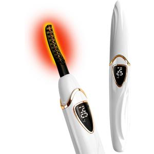 S600 Heated Eyelash Curler - Lash Curler Heated with Accurate Temperature Control, Intelligent Auto Power Off for Natural Makeup & Long-Lasting Curls | Heated Lash Curler S600 (White+Gold)
