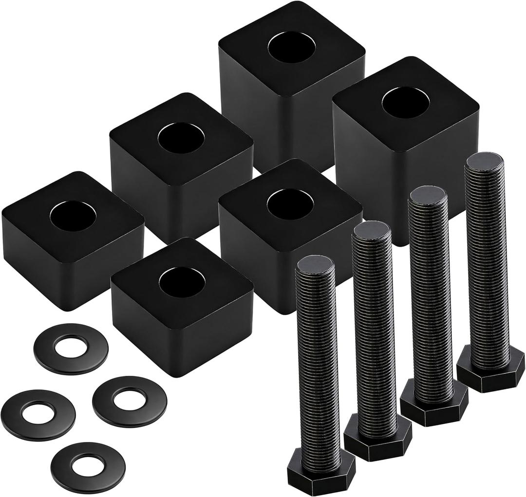 Seat Spacers Lift Recline Kit for F150 2015+ & F-250/F350/F450 Super Duty 2017+, Adjustable 3/4 to 2.7 Front Driver/Passenger Seat Lift Blocks