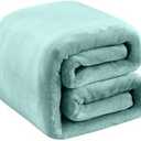 Fleece Blankets for All Season - Premium Lightweight Anti-Static Throw for King Size Bed Extra Soft Brush Fabric Warm Sofa Thermal Blanket 90" x 108"(Sage Green)
