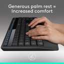 Logitech MK345 Full Size Wireless Keyboard and Mouse Combo - Black