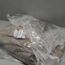 KEQIAOSUOCAI Taupe 100% Blackout Linen Curtains 102 Inches Long 2 Panels for Bedroom,Country Rustic Full Light Blocking Curtain Drapes for High Ceiling Patio Sliding Door W50 x L102 Inch Length,8.5FT