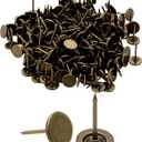 200 PCS Thumb Tacks for Wall, LPZNUYVC 7/16 Inch Decorative Push Pins Flat Head Wall Tacks with Storage Box, Heavy Duty Wall Pins for Bulletin Board, Cork Board, Wall Hanging (Bronze)