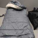 UPPAbaby CozyGanoosh 2-in-1 Seasonal Footmuff - Easily Attaches to UPPAbaby Strollers + RumbleSeat Versatile, Ultra-Plush Zip-Out Liner for Cold Weather - Julian (Dusty Blue Mélange)