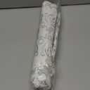 Christmas Snowflake Placemats Set of 6 White Winter Embroidered Table Placemats Washable Round Snow Flake Table Mats for Xmas Party Holiday Wedding Dinner Decoration(Snowflake Style, 14 x 14 Inch)