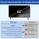 TV Stand for Samsung TV Legs, Only for Samsung UN43TU7000F, UN43TU700DF, UN43CU7000, UN43TU8000, UN43TU8200, UN43TU700DFXZA, UN43TU7000BXZA, UN43TU7000FXZA, LH43BETHLGFXGO, Not for Other Models