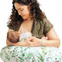 Boppy Nursing Pillow - Firm, Ergonomic U-Shaped Bottle and Breastfeeding Pillow with High Lift for Comfort and Support, Spacious Surface - Green Sage Leaf