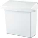 Rubbermaid 614000 Sanitary Napkin Receptacle with Rigid Liner, Rectangular, Plastic, White, 1 Pack