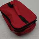 Mancro Dual Layers Medicine Organizer Bag, Pill Bottle Organizer Storage with Lockable Zipper, Medication Travel Bag for Pills, Vitamins, Medical Supplies for Home Storage, Travel (Red)